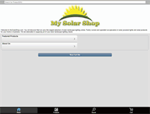 Tablet Screenshot of mysolarshop.com